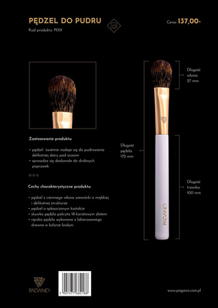 Pagano Pędzel do pudru P019