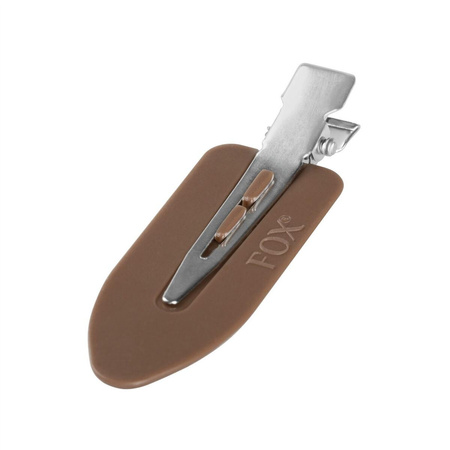 FOX Earth Colors Stone Klipsy fryzjerskie BRĄZOWY 6szt/op