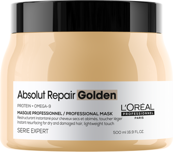 Loreal Absolut Repair Golden Maska do włosów zniszczonych z drobinkami złota 500 ml