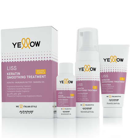 Yellow Liss Keratin Smoothing Treatment Zestaw do keratynowego prostowania włosów 