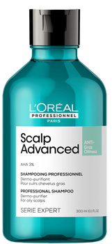 Loreal Scalp Advanced Anti Grass Oilness Szampon oczyszczający 300 ml