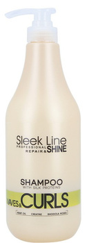 Stapiz Sleek Line WAVES&CURLS Szampon do włosów kręconych 1000 ml