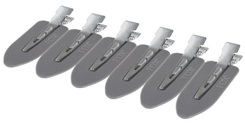 FOX Earth Colors Stone Klipsy fryzjerskie SZARY 6szt/op