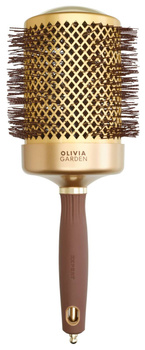 Olivia Garden Expert Blowout Shine Szczotka do modelowania i suszenia włosów złoto brązowa 80 mm