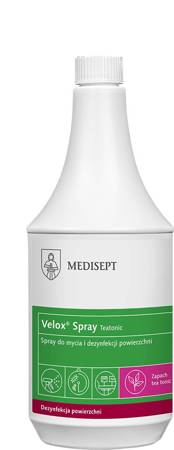 MEDISEPT Velox Tea Tonic Spray do mycia i dezynfekcji powierzchni nieinwazyjnych wyrobów medycznych 1000 ml